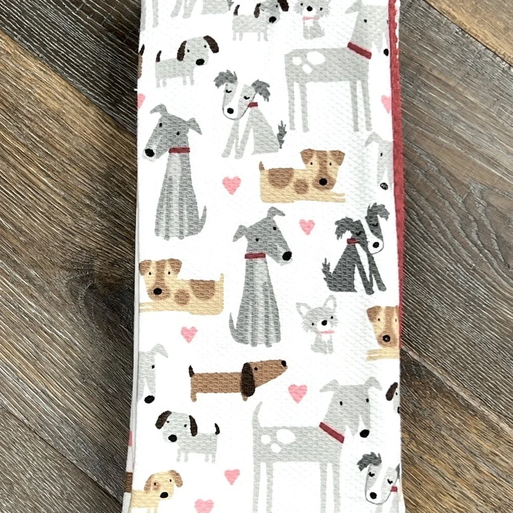 PETS - Cynthia Rowley - ‘Hearts & Dogs’ dish towels (3). NWT. *Last one! Firm! - Picture 2 of 4